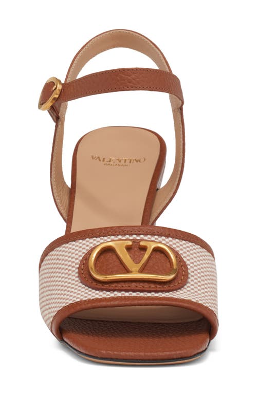 Valentino Vlogo 75 Leather-trimmed Canvas Sandals
