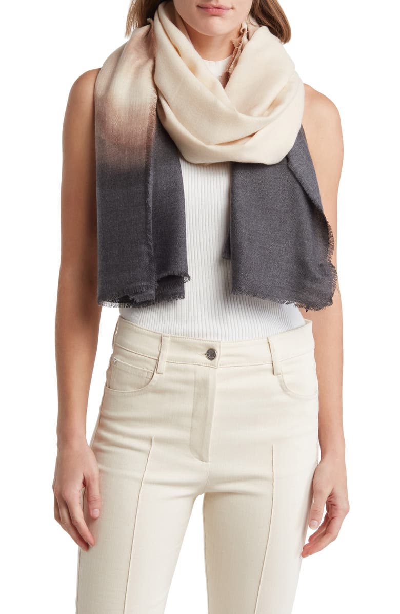 Vince Camuto Ombré Dye Supersoft Oblong Scarf, Main, color, Neutral
