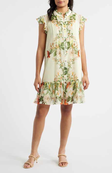 Floral Ruffle Hem Dress