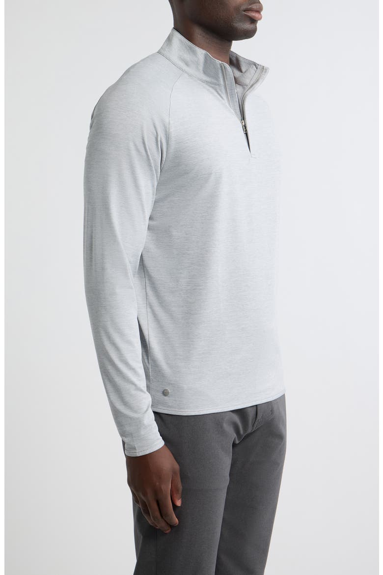Crown Crafted Stealth Stripe Performance Quarter Zip Pullover, Alternate, color, GALE GREY
