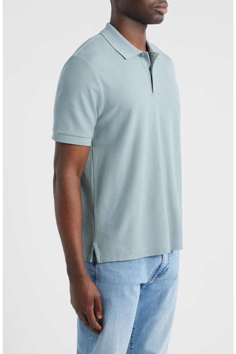 Pima Cotton Piqué Polo, Alternate, color, GREY MINERAL