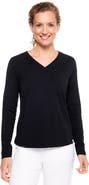 Coolibar Women's Morada V-Neck Long Sleeve T-Shirt, UPF 50+ Sun Protection