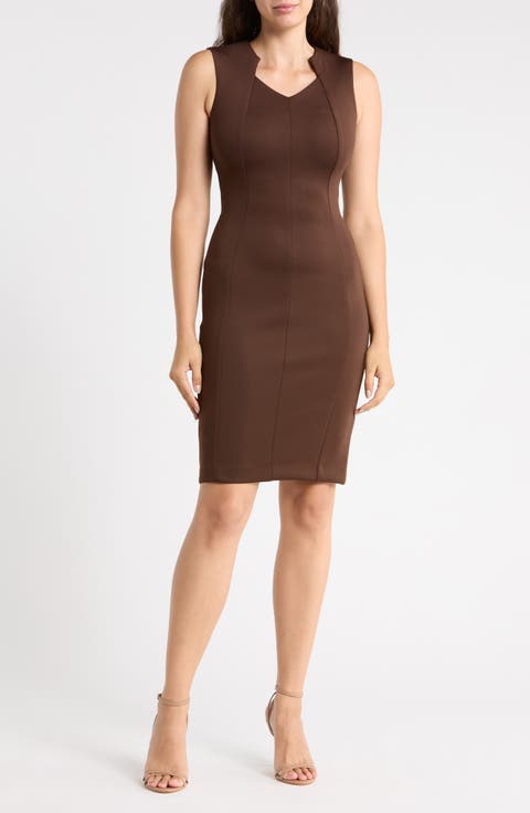 Seamed Sheath Dress