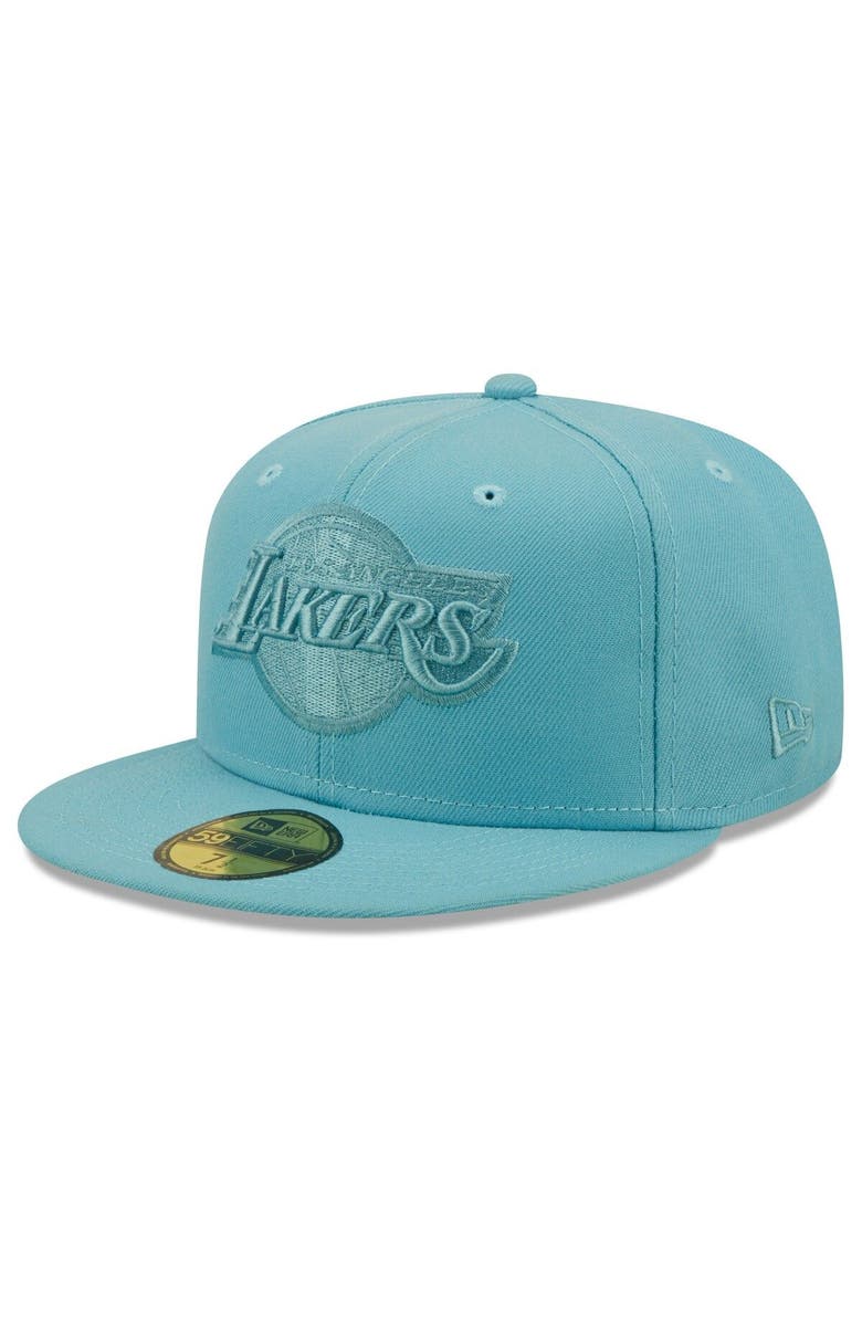 New Era Men's New Era Blue Los Angeles Lakers Color Pack Foam 59FIFTY Fitted Hat, Main, color,