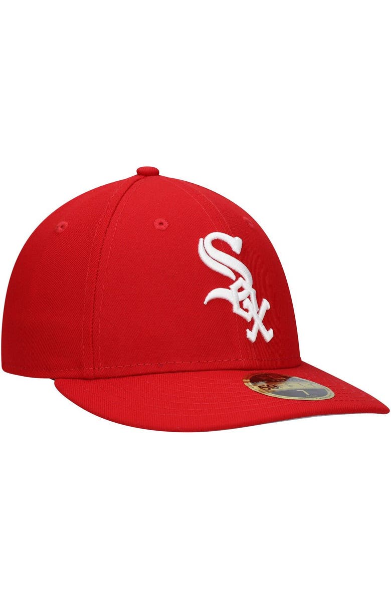 New Era Men's New Era Scarlet Chicago White Sox Low Profile 59FIFTY Fitted Hat, Alternate, color, Scarlet