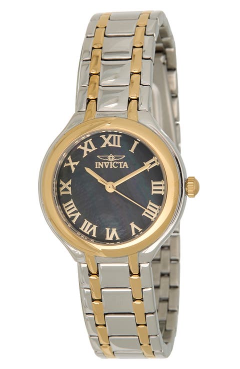 Wildflower Quartz Two-Tone Bracelet Watch, 32mm x 7.9mm