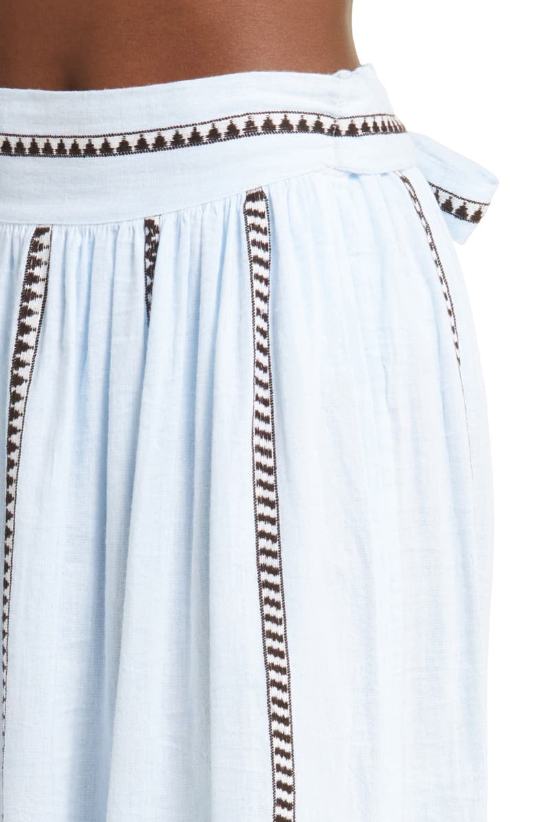 lemlem Tola Cotton Blend Cover-Up Maxi Skirt, Alternate, color, 