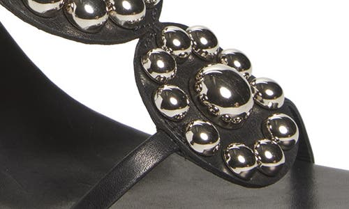 Jeffrey Campbell Renfri T-strap Sandal In Black Silver