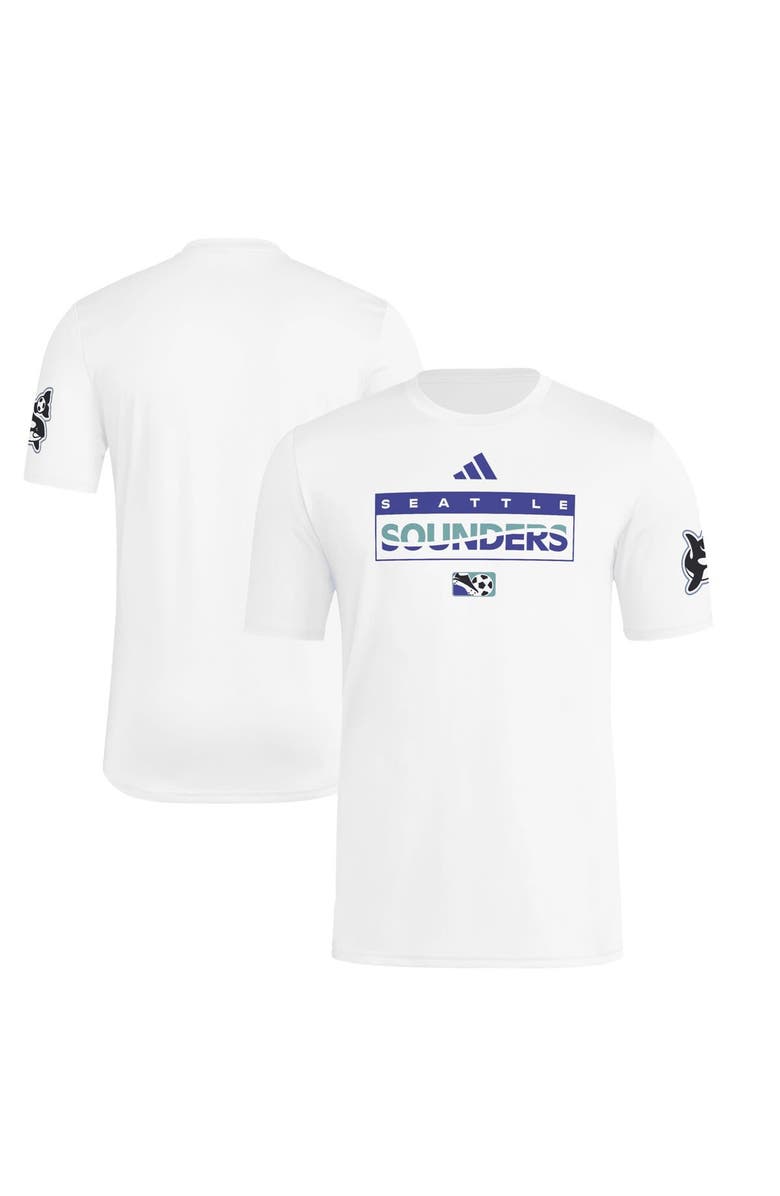 adidas Men's adidas White Seattle Sounders FC 2025 Archive Collection Jersey Hook T-Shirt, Main, color, White