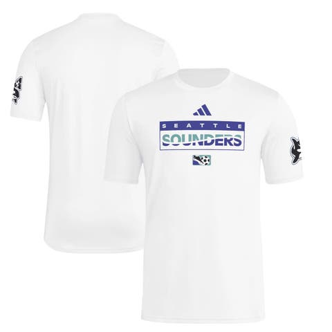 Men's adidas White Seattle Sounders FC 2025 Archive Collection Jersey Hook T-Shirt