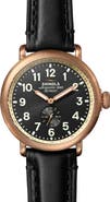 Shinola Argonite-1069 Leather Strap Watch, 43mm