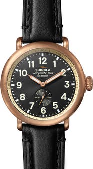 Shinola Runwell Sub Second Leather Strap Watch, 43mm