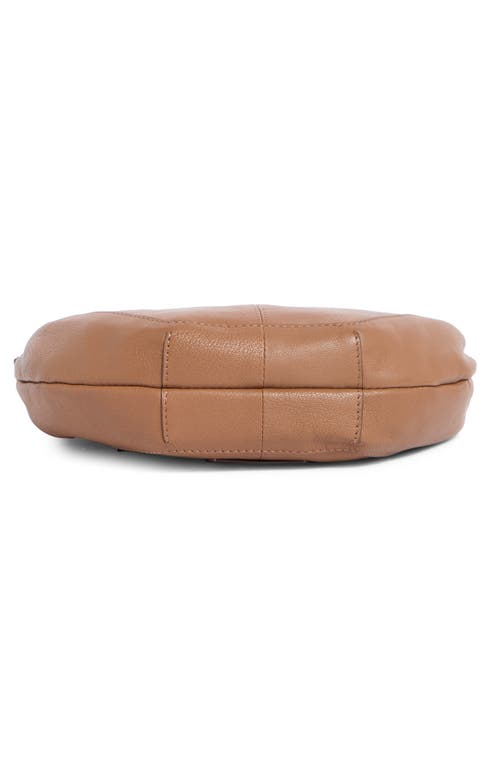Shop Lucky Brand Ivla Mini Leather Shoulder Bag In Honey Tan