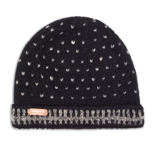 Feelgoodz Artisan Hand-knit Appalachian Cap In Black
