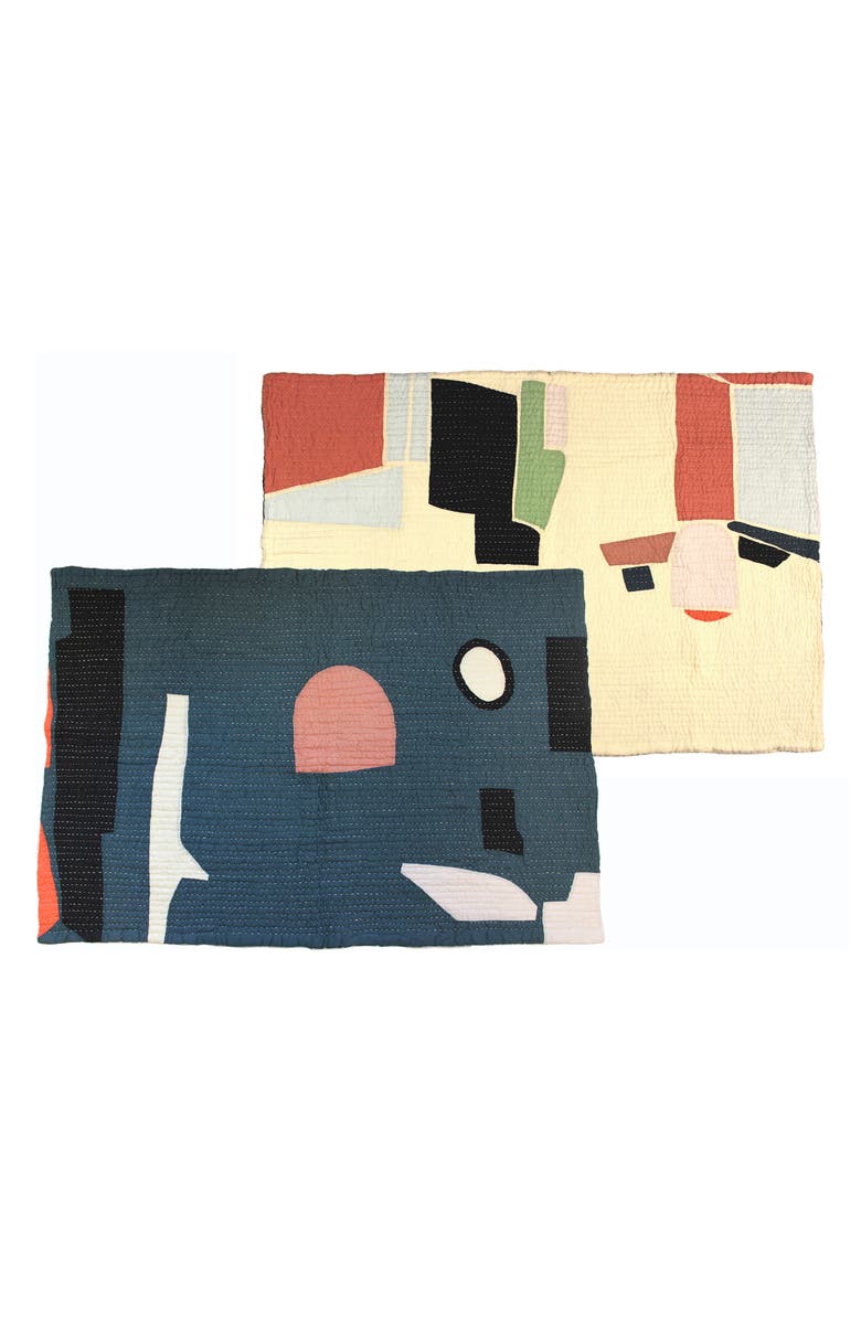 Cold Picnic Midnight Dinner Reversible Quilt, Alternate, color,