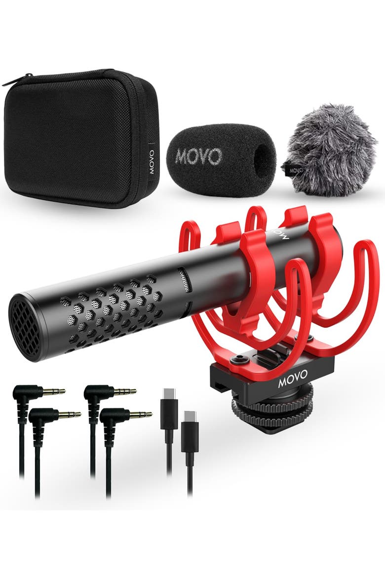X1-Mini Video Shotgun Mic - Supercardioid 3.5mm/USB-C Analog/Digital Microphone for Cameras, Smartphones, Computers, Main, color, Black