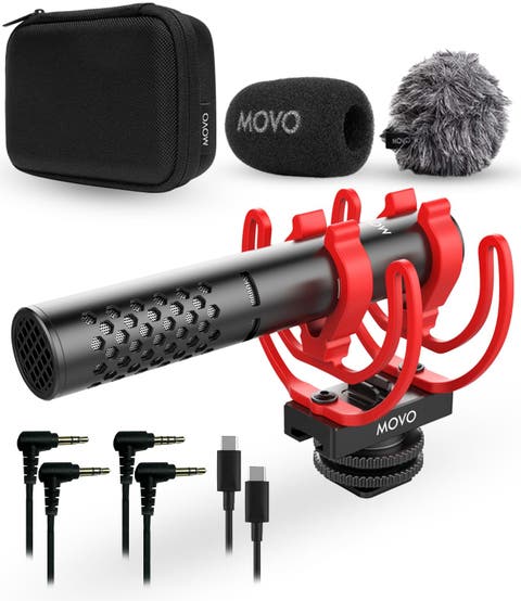 X1-Mini Video Shotgun Mic - Supercardioid 3.5mm/USB-C Analog/Digital Microphone for Cameras, Smartphones, Computers