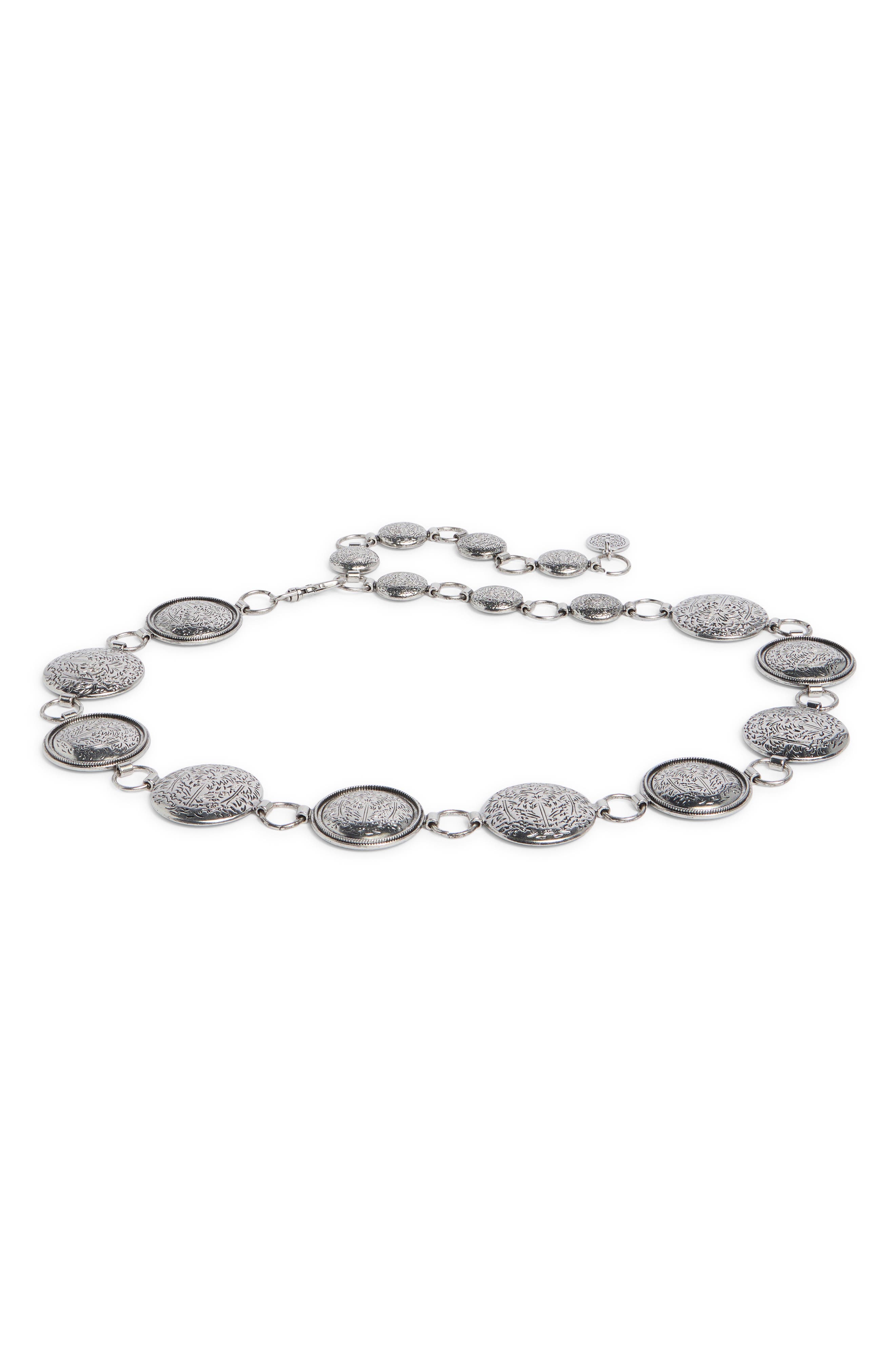 Vince Camuto Etched Disc Belt