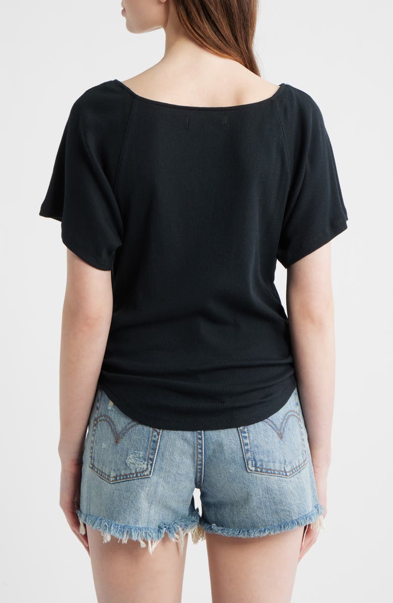 Free People Lucy Off-the-Shoulder T-Shirt, Alternate, color, Black