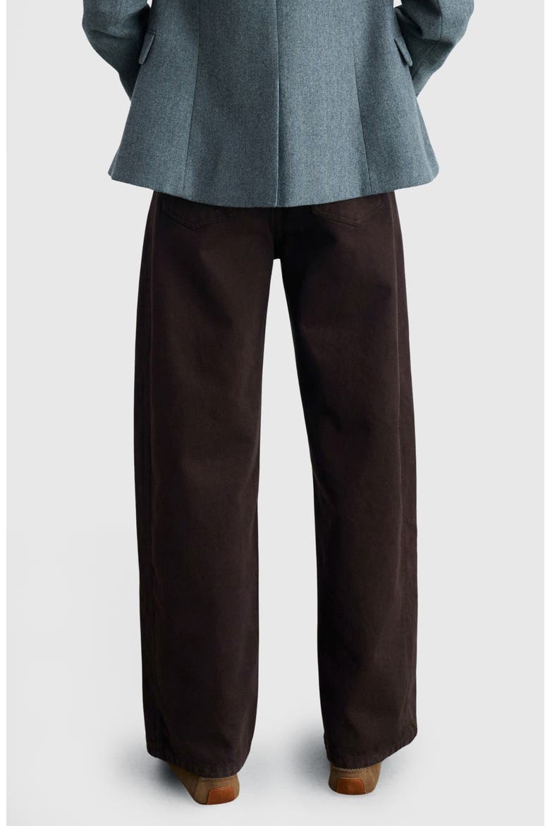 High Waist Barrel Jeans, Alternate, color, CHOCOLATE