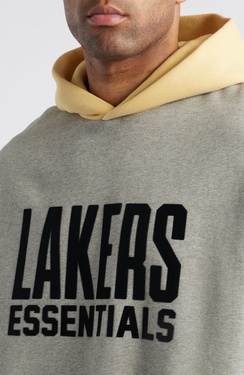 Fear of God Essentials x NBA Los Angeles Lakers Graphic Hoodie, Alternate, color, 