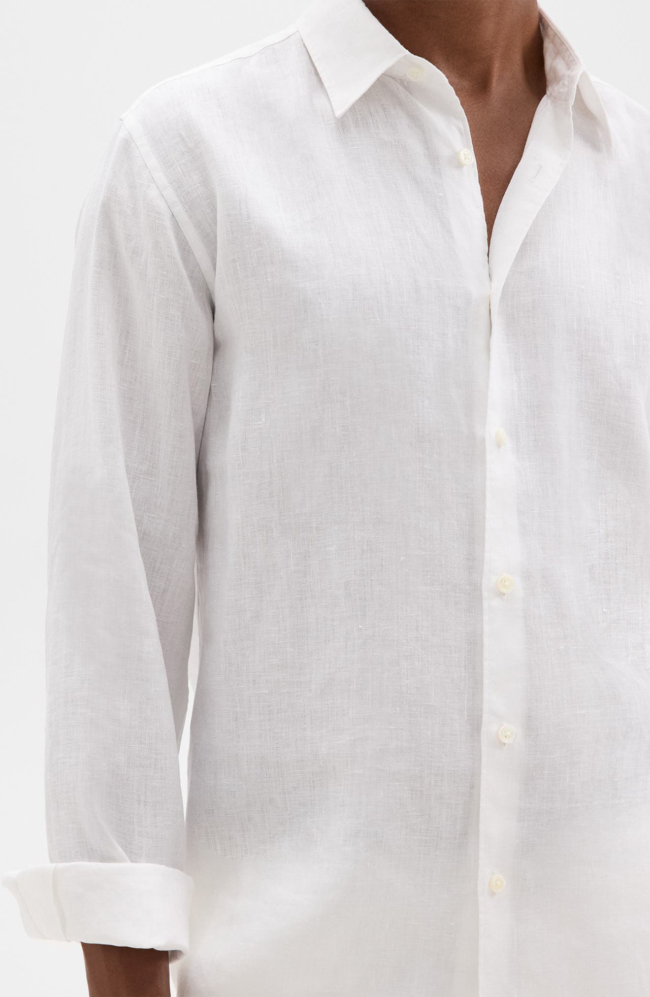 Irving Solid Linen Button-Up Shirt - image 2