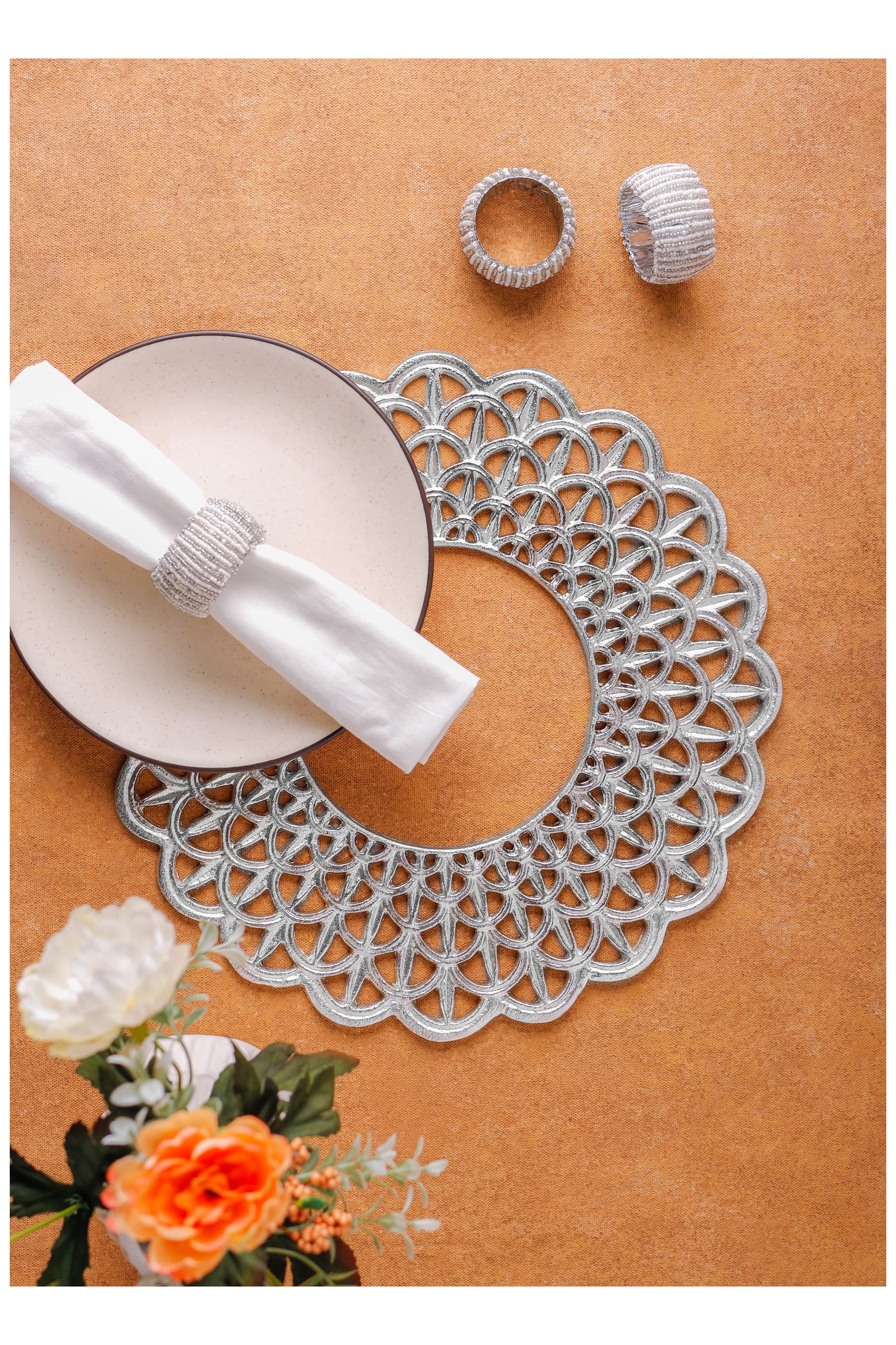 Tech Lattice Tiramisu Scalloped Lattice Aluminum Charger | Nordstromrack