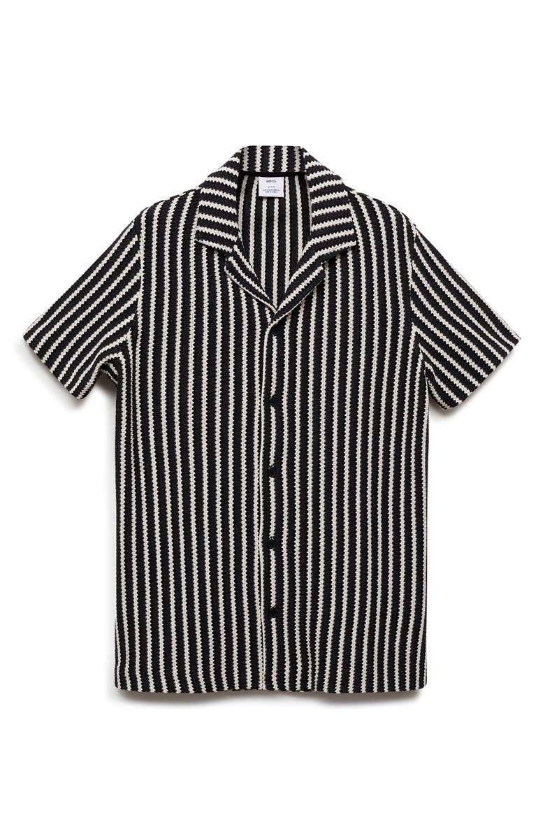 MANGO Stripe Button-Up Shirt, Main, color, 