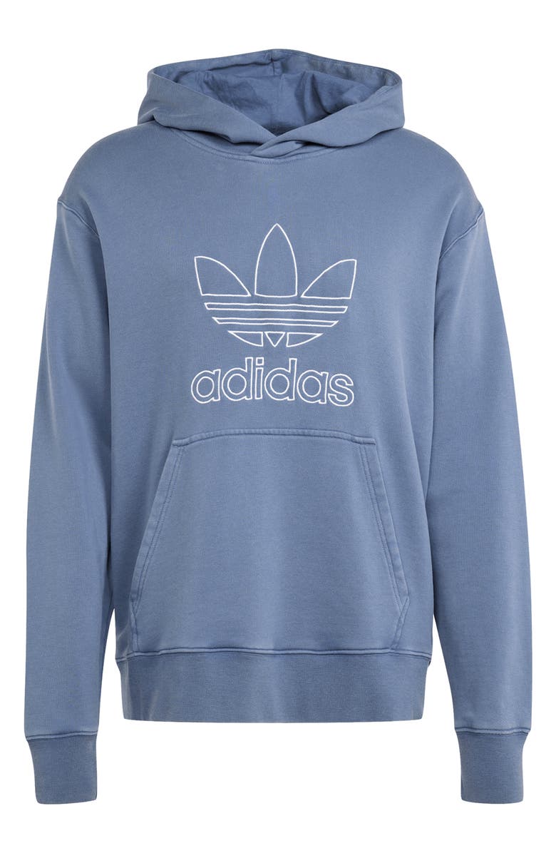 adidas Adicolor Trefoil Outline Cotton French Terry Hoodie, Alternate, color,