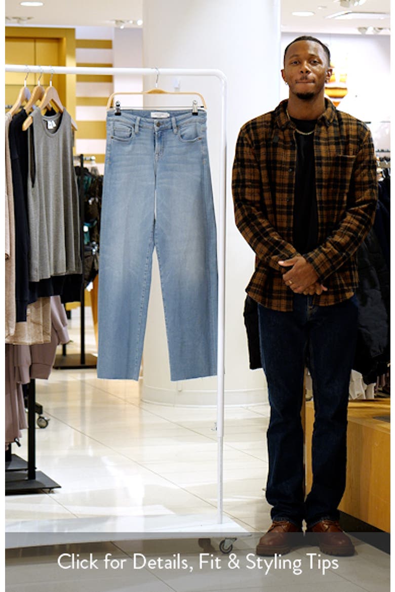 High Waist Raw Hem Wide Leg Dad Jeans video