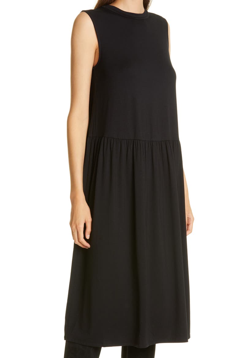 Drop Waist Sleeveless Dress, Alternate, color, BLACK