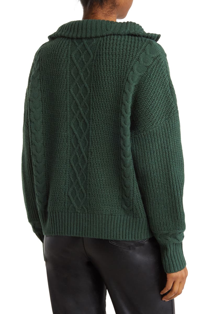 360 CASHMERE Caprice Cable Knit Cashmere Sweater, Alternate, color, 