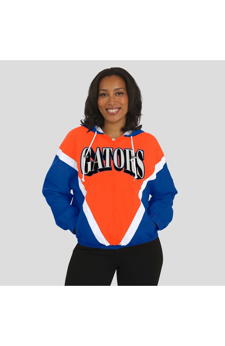 WEAR by Erin Andrews Women's WEAR by Erin Andrews Orange/Royal Florida Gators Colorblock Full-Zip Hoodie Windbreaker Jacket, Alternate, color, Orange