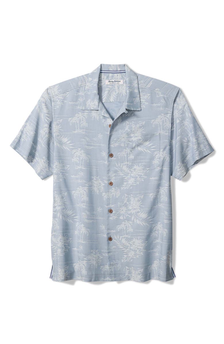 Tommy Bahama Coastal Ease IslandZone<sup>®</sup> Camp Shirt, Main, color, Stellar Sapphire