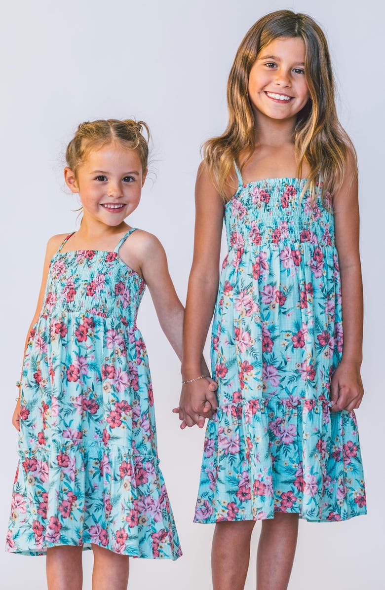 Feather 4 Arrow Kids' Marina Floral Tiered Cotton Sundress, Alternate, color, 