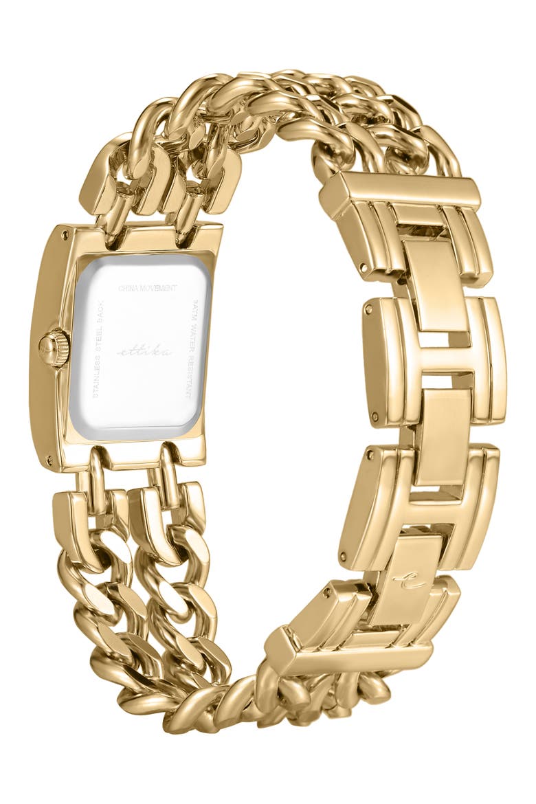 Thick Chain Bracelet Watch, Alternate, color, VANILLA AND GOLD