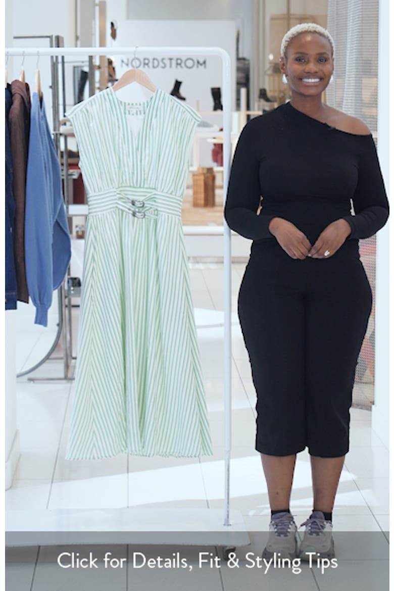 Stripe Fit & Flare Midi Dress video