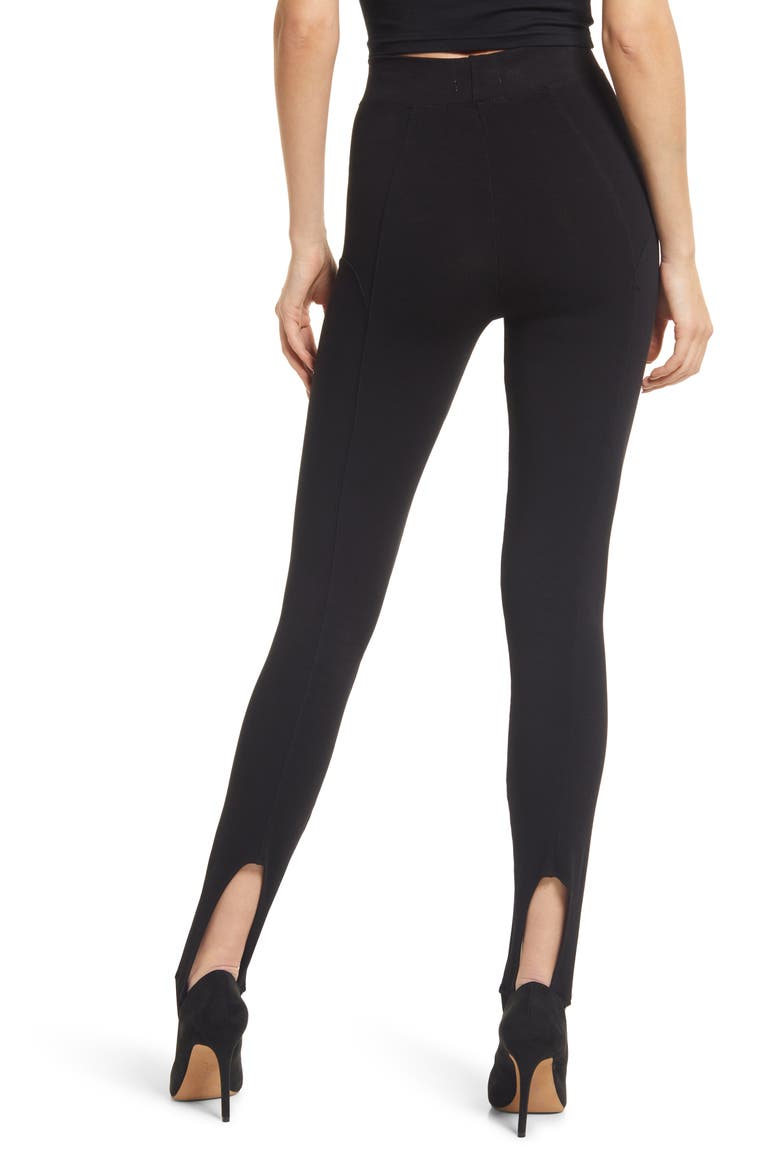 High Waist Stirrup Leggings, Alternate, color, BLACK001