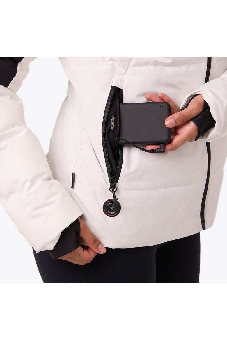 Crest 2.0 Women's Natural Down Heated Jacket, Alternate, color, Black/White