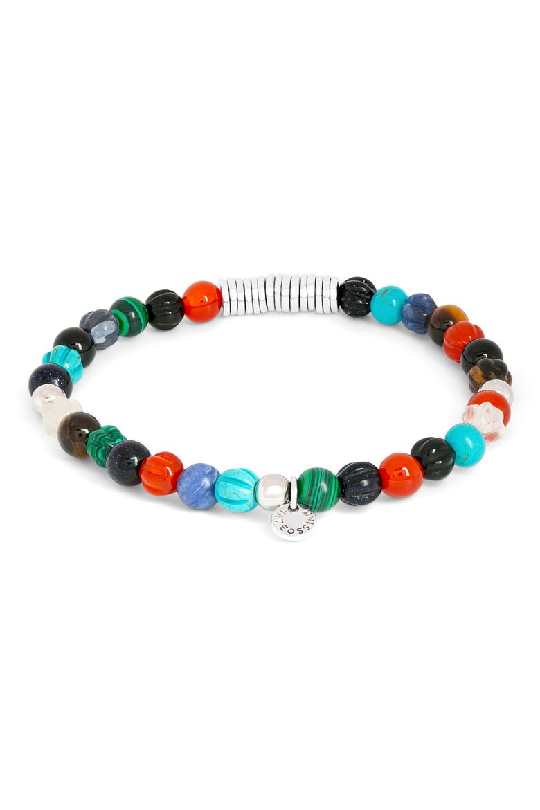Men's Classic Discs Beaded Bracelet, Alternate, color, MULTICOLOR