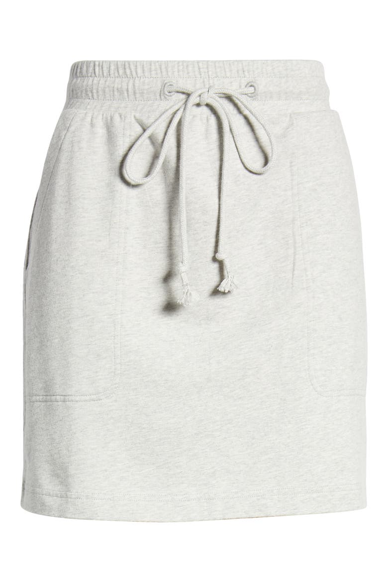 Stretch Cotton Pull-On Skirt, Alternate, color, GREY LIGHT HEATHER