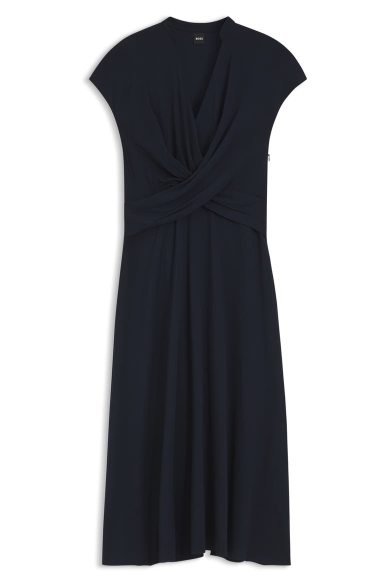 Dareza V Neck Jersey Midi Dress, Alternate, color, SKY CAPTAIN