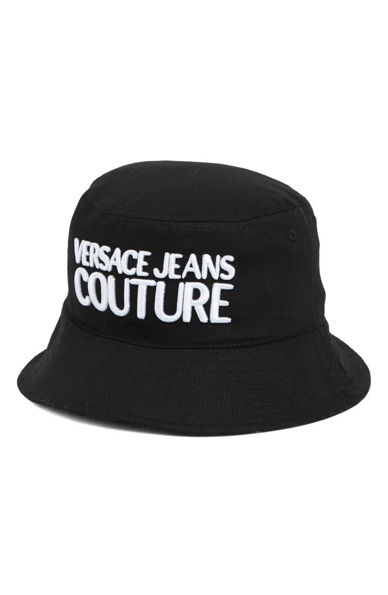 Versace Jeans Logo Bucket Hat, Main, color, 