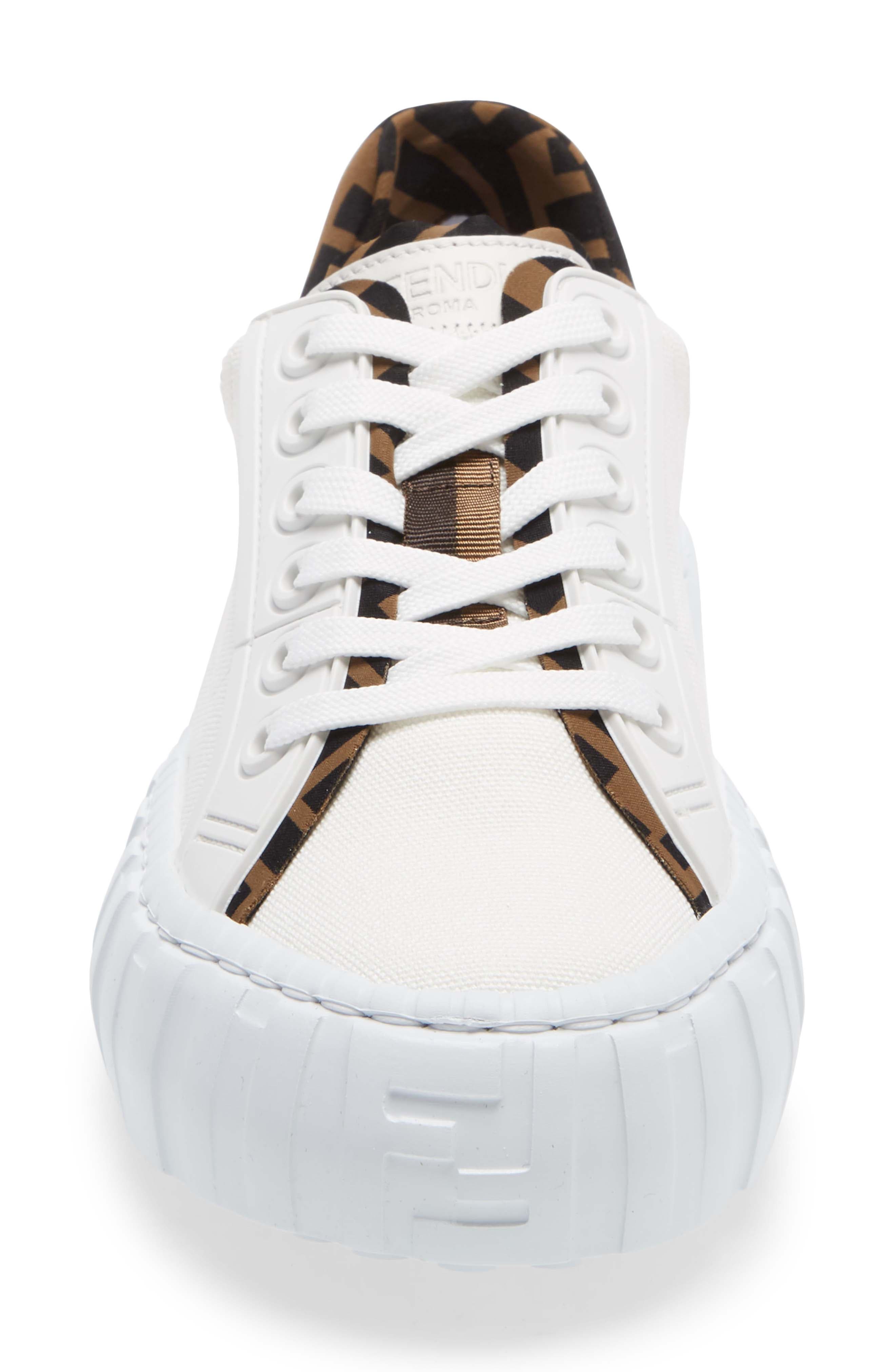 Fendi FF Logo Platform Sneaker, Alternate, color, 