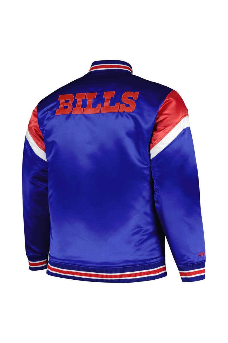 Men's Mitchell & Ness  Royal Buffalo Bills Big & Tall Satin Full-Snap Jacket, Alternate, color, Royal