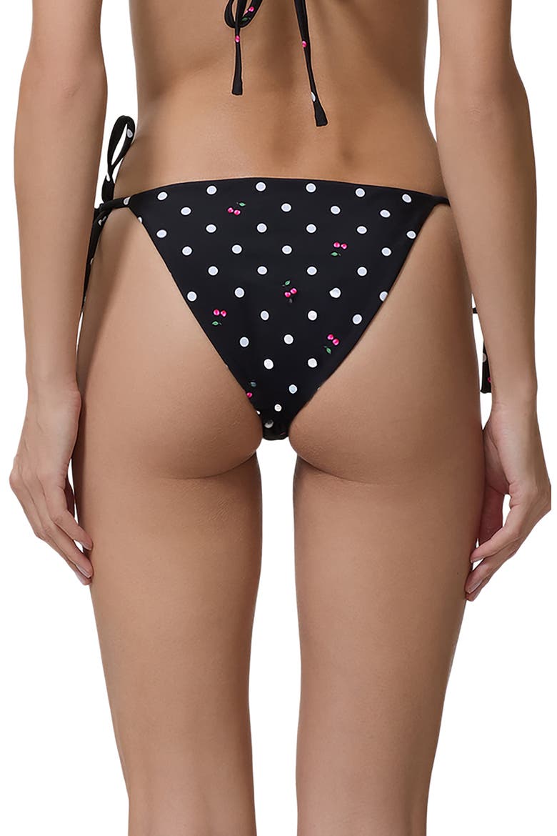 Cali Side Ties Bikini Bottoms, Alternate, color, CHERRY DOTS