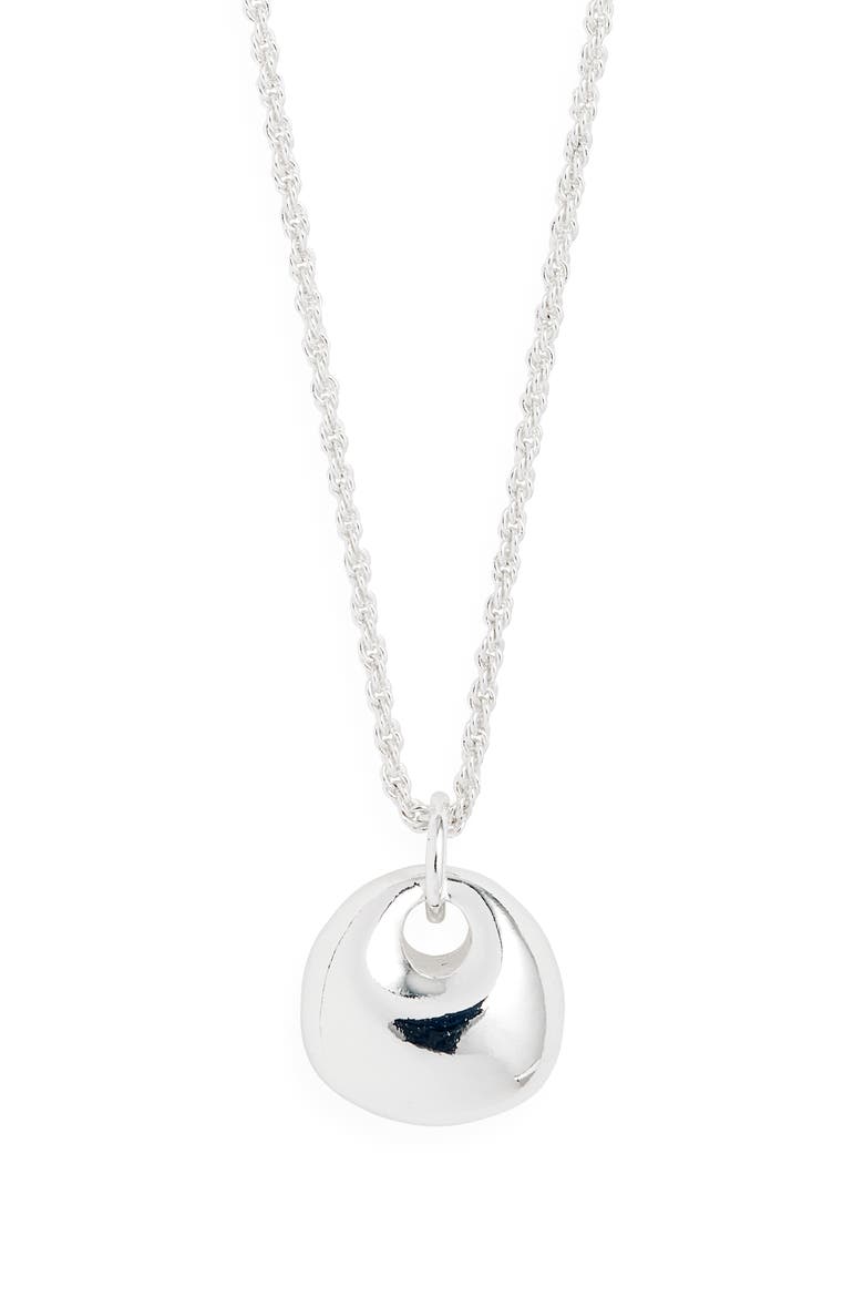 Demi Fine Sculpted Pendant Necklace, Main, color, STERLING SILVER PLATED