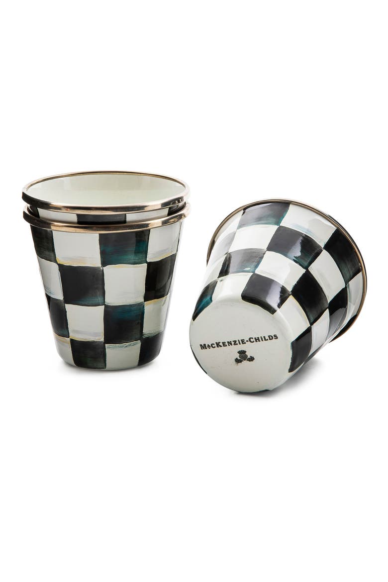 Courtly Check® Set of 3 Enamel Herb Pots, Alternate, color, COURTLY