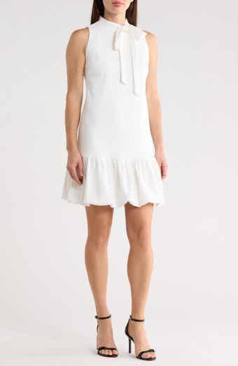 Vince Camuto Bow Neck Sleeveless Stretch Crepe Dress
