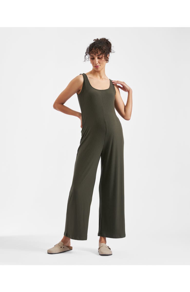 Ripe Maternity Bobby Rib Jumpsuit, Alternate, color, 